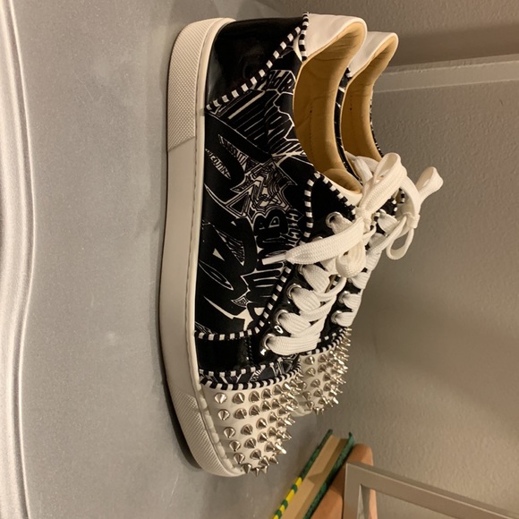 Authentic Christian Louboutin Spikes Women’s Sneakers sz 8.5 - Picture 3 of 12